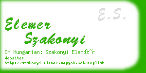 elemer szakonyi business card